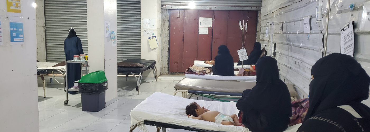 Meales Isolation Unite Inside the measles isolation unit of MSF’s mother and child hospital in Taiz Houban, Yemen. MSF opened a measles isolation unit in late-August 2023 after the number of patients started increasing alarmingly.