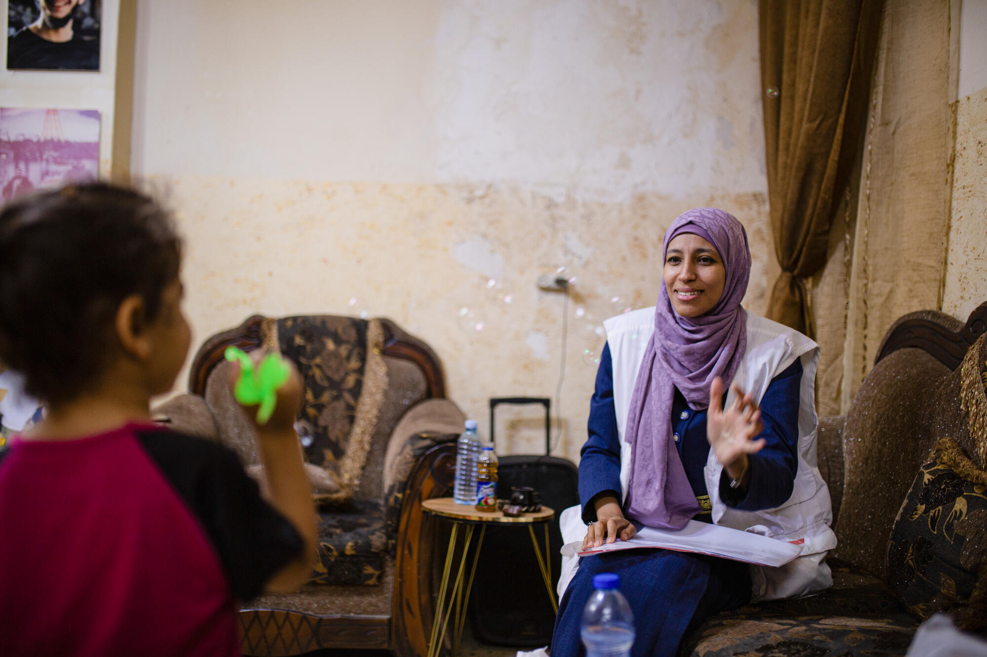 After the 10-day incursion that took place in Jenin from 28 August to 8 September, MSF teams resumed their psychological first-aid activities in the refugee camp.
Salwa and Rahma visit the camp weekly to meet the residents and make assessments on their mental health and evolution.
“The level of destruction keeps becoming bigger, and the psychological impact is huge” explains Rahma, “many residents believe that what is happening in Gaza will happen as well in the camp. Many people present with sleeping disorders, as they sleep during the day and are awaken at night”.
Population cannot feel in a safe place given the brutality of the incursions and the impossibility to foresee when the next one will come. In this context, psychological treatment is challenging as the trauma is not over but ongoing.