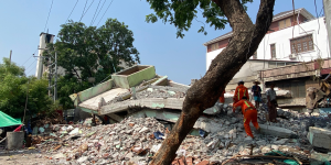 Aftermath of the earthquake in Myanmar